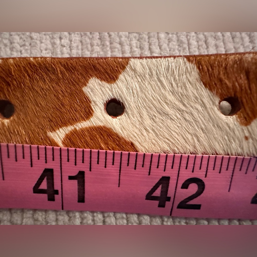 Most Wanted Women’s Cow Print Calf Hair Leather Belt. Size XL. NWOT - Picture 12 of 12